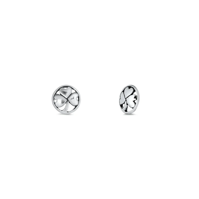 Sterling Silver Shamrock Stud Earrings