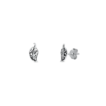Load image into Gallery viewer, Sterling Silver Leaf Stud Earrings