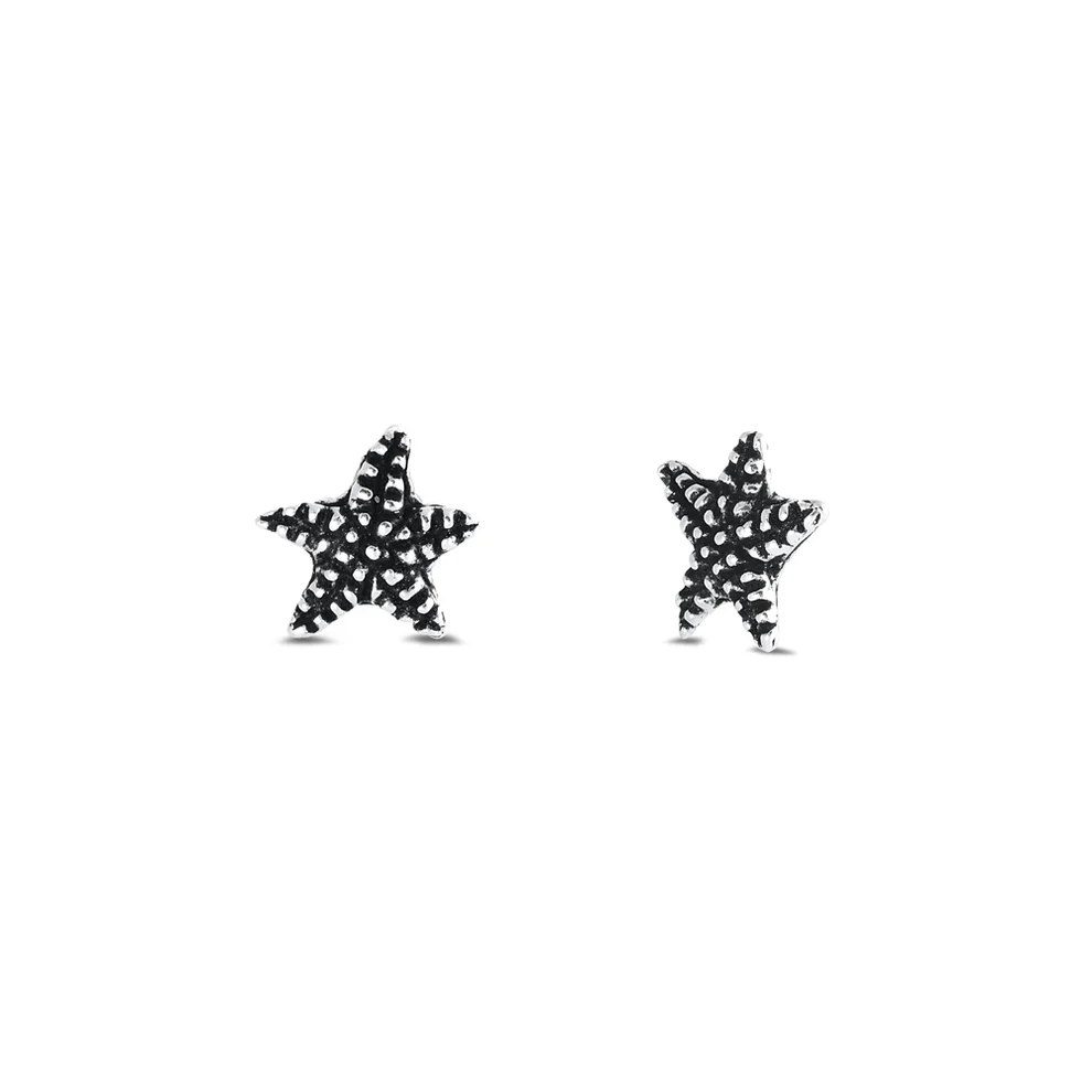 Sterling Silver Starfish Stud Earrings