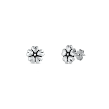 Load image into Gallery viewer, Sterling Silver Lucky Clover Stud Earrings