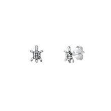 Load image into Gallery viewer, Sterling Silver Turtle Earrings