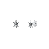 Sterling Silver Turtle Earrings