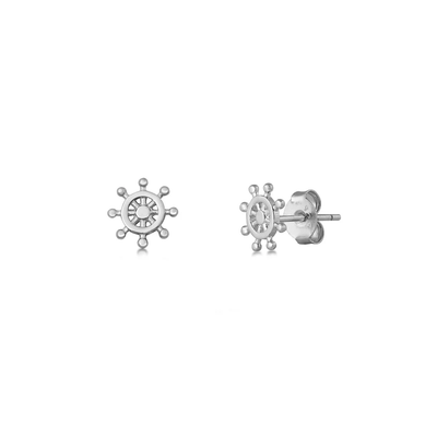 Sterling Silver 7mm Helm Stud Earrings