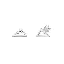 Load image into Gallery viewer, Sterling Silver Oxidized Mountain Stud Earrings
