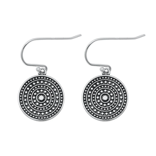 Load image into Gallery viewer, Sterling Silver Oxidized 14.4mm Bali Style Earrings