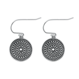 Sterling Silver Oxidized Bali Style Stud Earrings