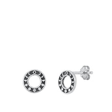 Load image into Gallery viewer, Sterling Silver Oxidized Moon Phases Earrings