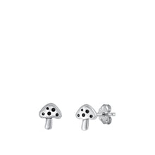 Load image into Gallery viewer, Sterling Silver Oxidized Mushroom Earring-5.7mm