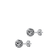 Load image into Gallery viewer, Sterling Silver Oxidized Sunflower Earrings