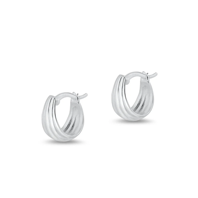 Sterling Silver Polished Hoop Earrings