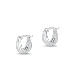 Sterling Silver Polished Hoop Earrings