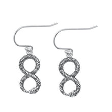 Load image into Gallery viewer, Sterling Silver Oxidized Snake Earrings