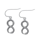 Sterling Silver Oxidized Snake Earrings