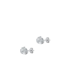 Load image into Gallery viewer, Sterling Silver Polished Knot Earrings