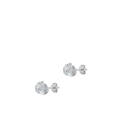Sterling Silver Polished Knot Earrings