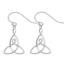 Load image into Gallery viewer, Sterling Silver Oxidized And Polished Celtic Trinity Knot Earrings