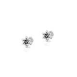 Sterling Silver Oxidized And Polished Star Of David Earrings