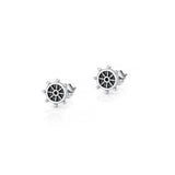 Sterling Silver Oxidized And Polished Helm Earrings