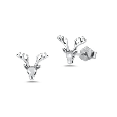 Sterling Silver Oxidized Daisy Flower Earrings
