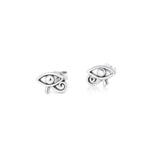 Load image into Gallery viewer, Sterling Silver Polished Eye Of Horus Earrings