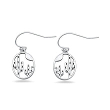 Load image into Gallery viewer, Sterling Silver Oxidized And Polished Desert Earrings