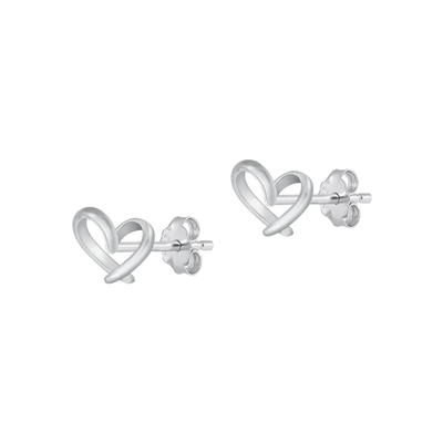 Sterling Silver Oxidized Heart Assorted Plain Earrings
