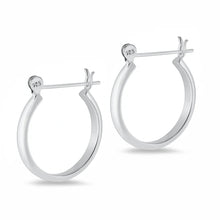 Load image into Gallery viewer, Sterling Silver High Polished Hoop Earrings