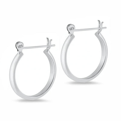 Sterling Silver High Polished Hoop Earrings