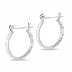 Sterling Silver High Polished Hoop Earrings