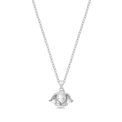 Sterling Silver Rhodium Plated Elephant Necklace