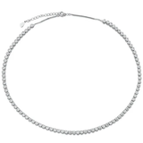 Sterling Silver Rhodium Plated Clear CZ Necklace