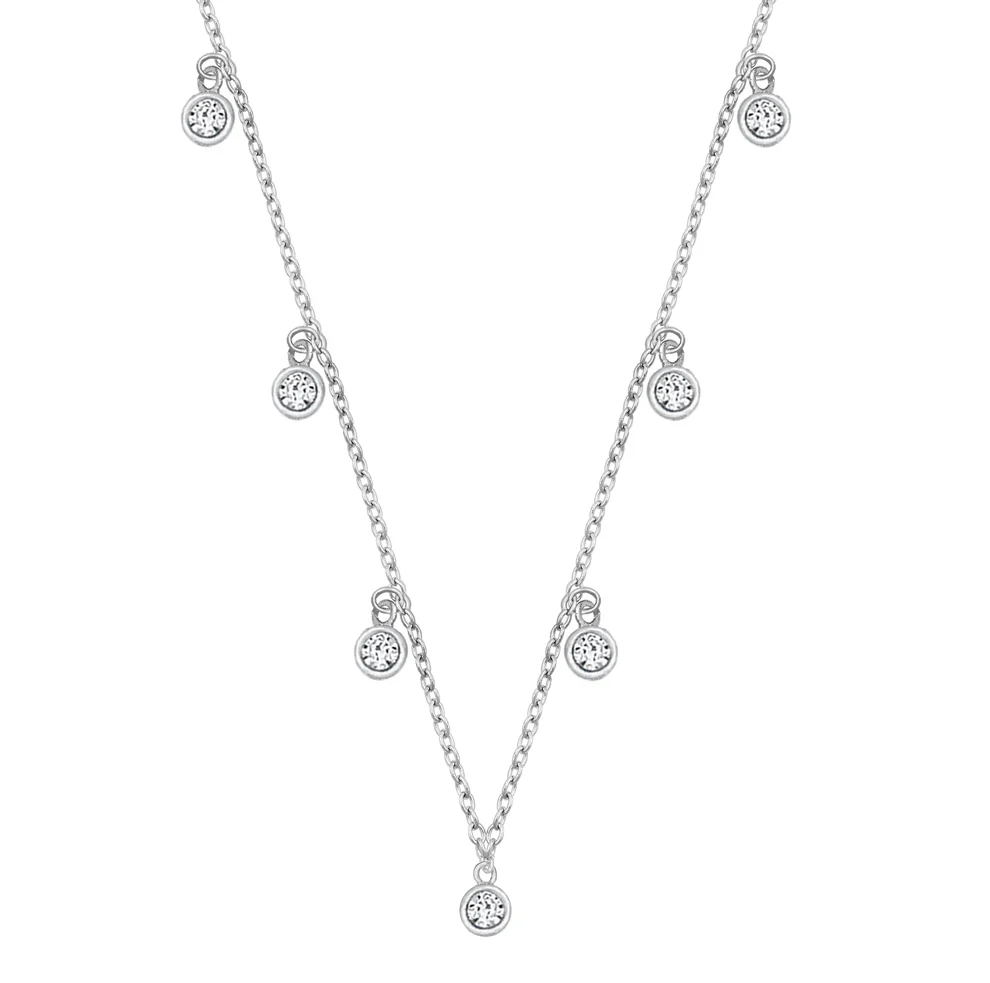 Sterling Silver Clear CZ Necklace