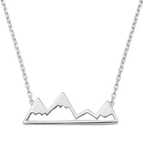 Sterling Silver Mountains Necklace
