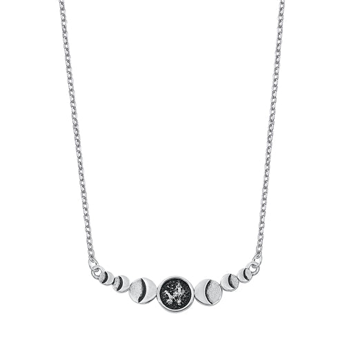 Sterling Silver Moon Phases Necklace