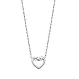 Sterling Silver 7mm Heart Necklace