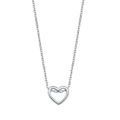 Sterling Silver 7mm Heart Necklace