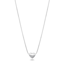 Load image into Gallery viewer, Sterling Silver Rhodium Plated Heart Necklace