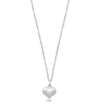 Load image into Gallery viewer, Sterling Silver Rhodium Plated Heart Necklace