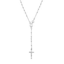 Load image into Gallery viewer, Sterling Silver Polished Rosary Necklace