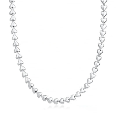Sterling Silver Hearts Necklace