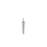 Sterling Silver Rhodium Plated Clear CZ Pendant