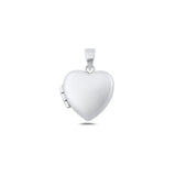 Sterling Silver Polished Heart Locket Pendant