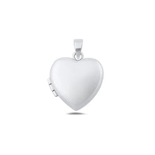 Load image into Gallery viewer, Sterling Silver Polished 17.3mm Heart Locket Pendant