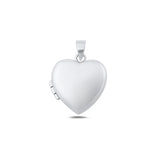 Sterling Silver Polished 17.3mm Heart Locket Pendant