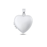 Sterling Silver Polished 21.1mm Heart Locket Pendant