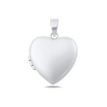 Load image into Gallery viewer, Sterling Silver Polished 23.5mm Heart Locket Pendant