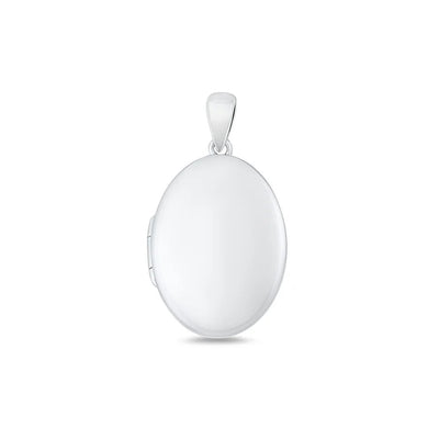 Sterling Silver Polished 20.2mm Oval Locket Pendant
