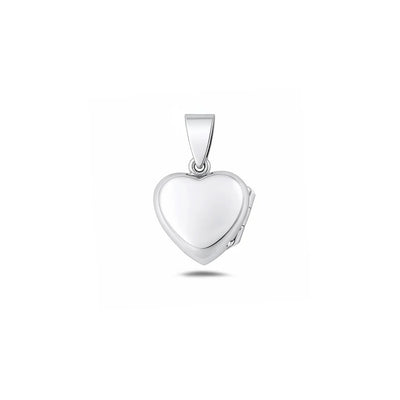 Sterling Silver Polished 13.5mm Heart Locket Pendant