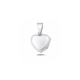 Sterling Silver Polished 13.5mm Heart Locket Pendant