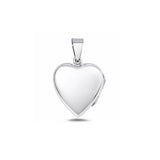 Sterling Silver Polished 19.5mm Heart Locket Pendant